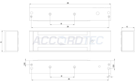 ML-395 KB Электромагнитный замок ACCORDTEC, 500 кг, накладной